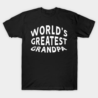 World's Greatest Grandpa Text T-Shirt